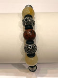 ebedi - rubber cord bracelet with natural stones